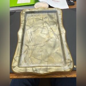 Vintage Jade Green Amber Celluloid Vanity Tray